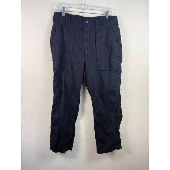 Engineered Garments Navy Blue Linen Blend Fatigue Work Pants Sz S Small - Picture 1 of 7